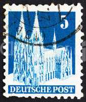 Postage stamp Germany 1948 Cologne Cathedral