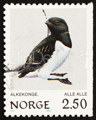 Postage stamp Norway 1983 Little Auk, Alle Alle, Bird