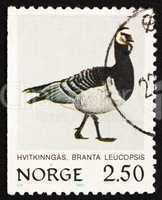Postage stamp Norway 1983 Barnacle Goose, Branta Leucopsis, Bird