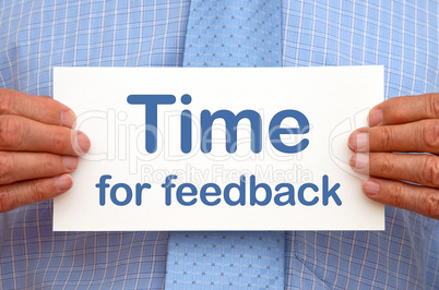 Time for feedback