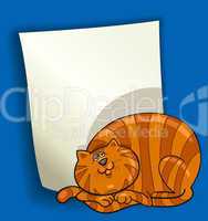cartoon design with fat red cat