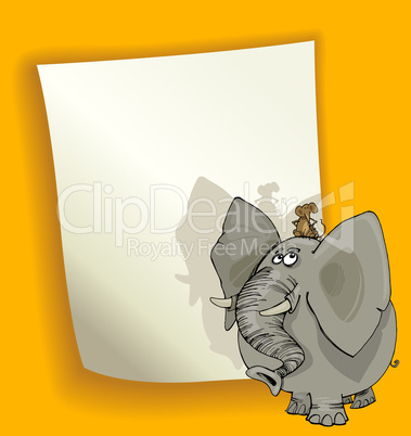 cartoon design with elephant and mouse