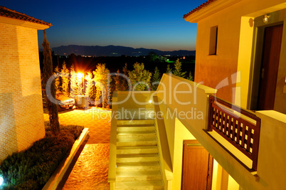 Sunset and the luxury villas, Pieria, Greece