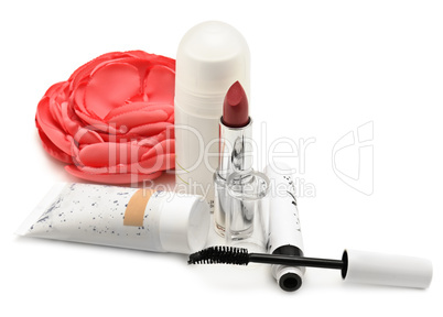 cosmetics isolated on a white background