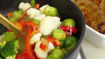 Stirred Vegetables In A Pan