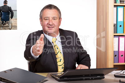 Businessman in office