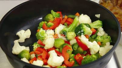 Stirred Vegetables In A Pan