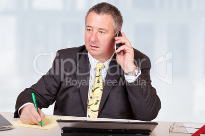 Businessman in office