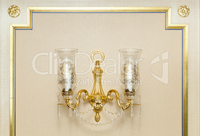 Wall Gold Chandelier Abstract