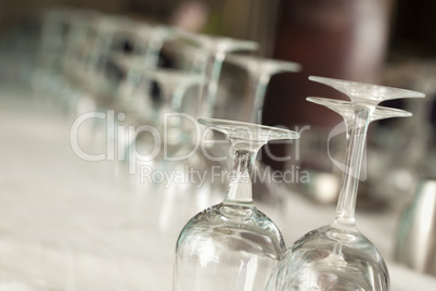 Drinking Glasses Abstract in Formal Dining Room
