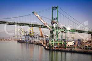 San Pedro Ship Yard and Bridge