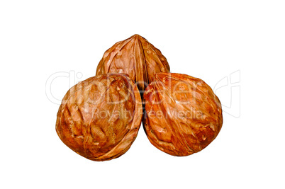 Walnuts from a tree, isolated