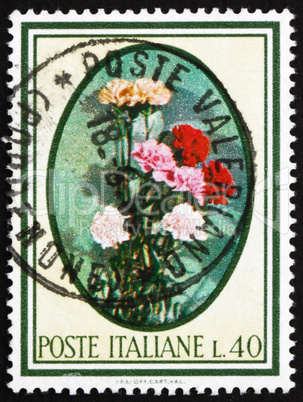 Postage stamp Italy 1966 Standard Carnations, Dianthus Caryophyl