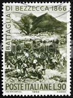 Postage stamp Italy 1966 Battle of Bezzecca, Centenary of the Un