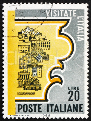 Postage stamp Italy 1966 Tourist Attractions