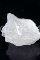 pieces of rock sugar crystal over black