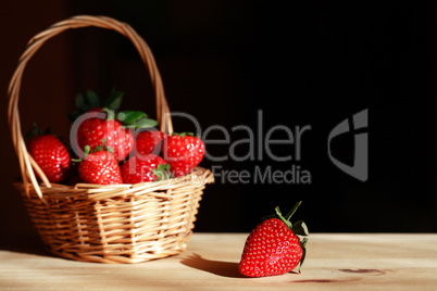 Basket With Strawberries Basket With Strawberries