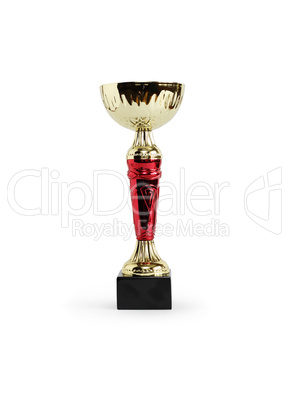 Award Cup On White