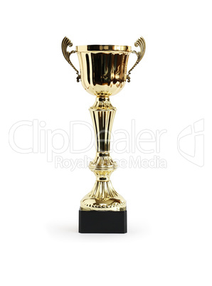 Award Cup On White