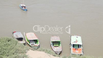 Boats on Irrawaddy River