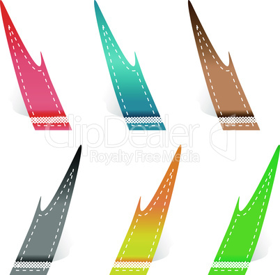 Stickers and banners label set tag - vector