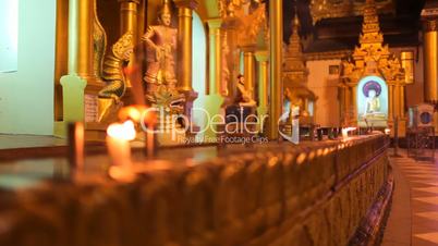 Candles in Shwedagon Pagoda