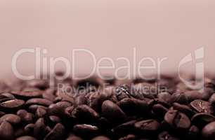 Coffee beans sepia