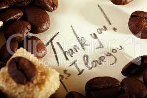 Coffee beans, thank you
