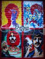 The Beatles graffiti wall