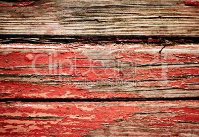 Red dirty wooden wall