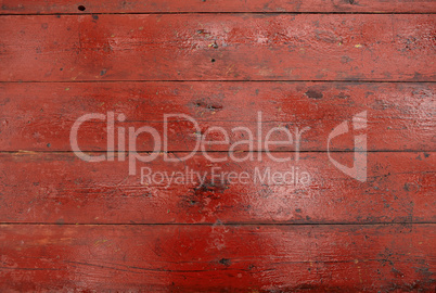 Red dirty wooden boards