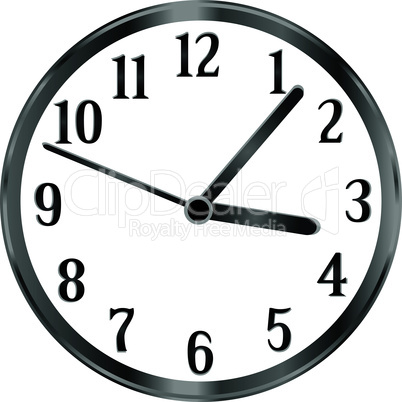 vector Silver clock, time, year, passing simple concept