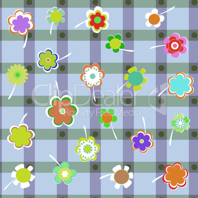 vector seamless background with a delicate flowers. vector