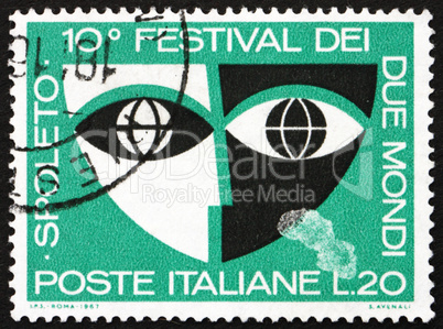Postage stamp Italy 1967 shows Stylized Mask