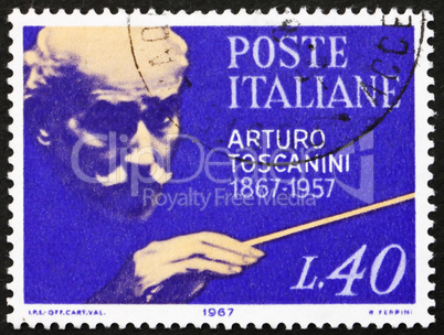 Postage stamp Italy 1967 Arturo Toscanini, Conductor