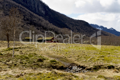 house in rural landscape