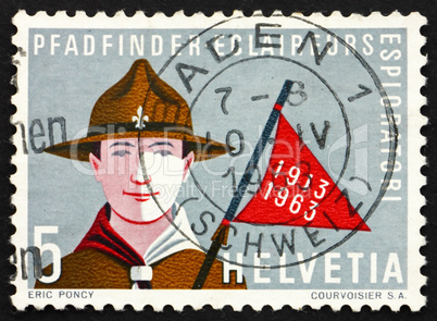 Postage stamp Switzerland 1963 Boy Scout