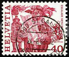 Postage stamp Switzerland 1979 Herald Reading Proclamation, Esca
