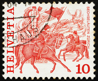 Postage stamp Switzerland 1979 Horse Race, Zurich