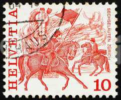 Postage stamp Switzerland 1979 Horse Race, Zurich