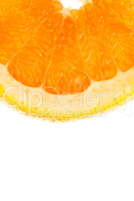 Makroaufnahme einer viertel Orangenscheibe