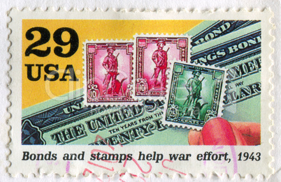 Bonds and stamps help war effort