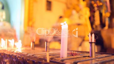 Candles in Shwedagon Pagoda