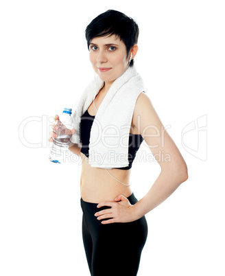 Fitness woman portrait isolated