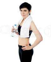 Fitness woman portrait isolated