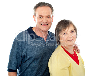 Portrait of an aged smiling couple