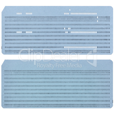 Punched card