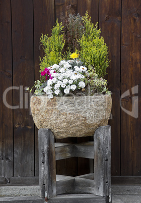 Stone flower pot