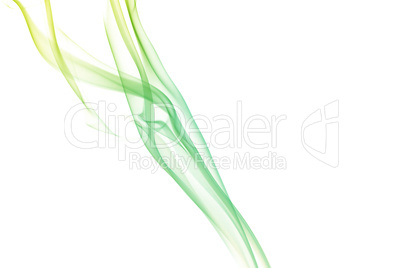 wave and smoke of different colors isolated on white