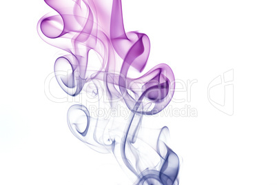 wave and smoke of different colors isolated on white